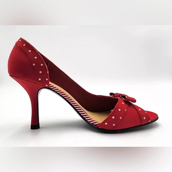 Unlisted A‎ Kenneth Cole Production Red Polka Dot Women’s Shoes - Picture 9 of 12